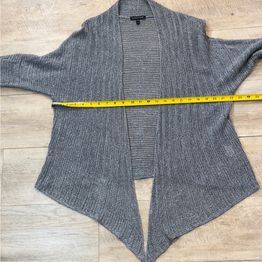 Eileen Fisher Women’s Linen/Silk Open Knit Open Front Cardigan Sweater Size XL - Picture 4 of 6
